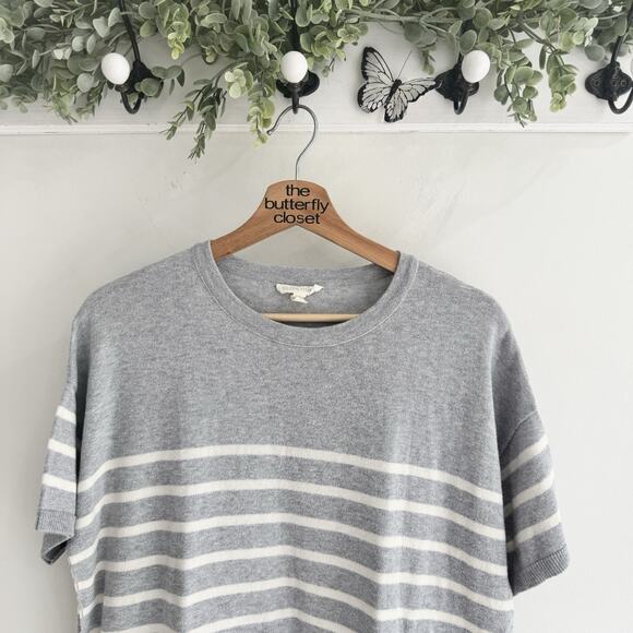 Eileen Fisher Stripe Organic Cotton Sweater Boxy Fit Small CP - Picture 3 of 5